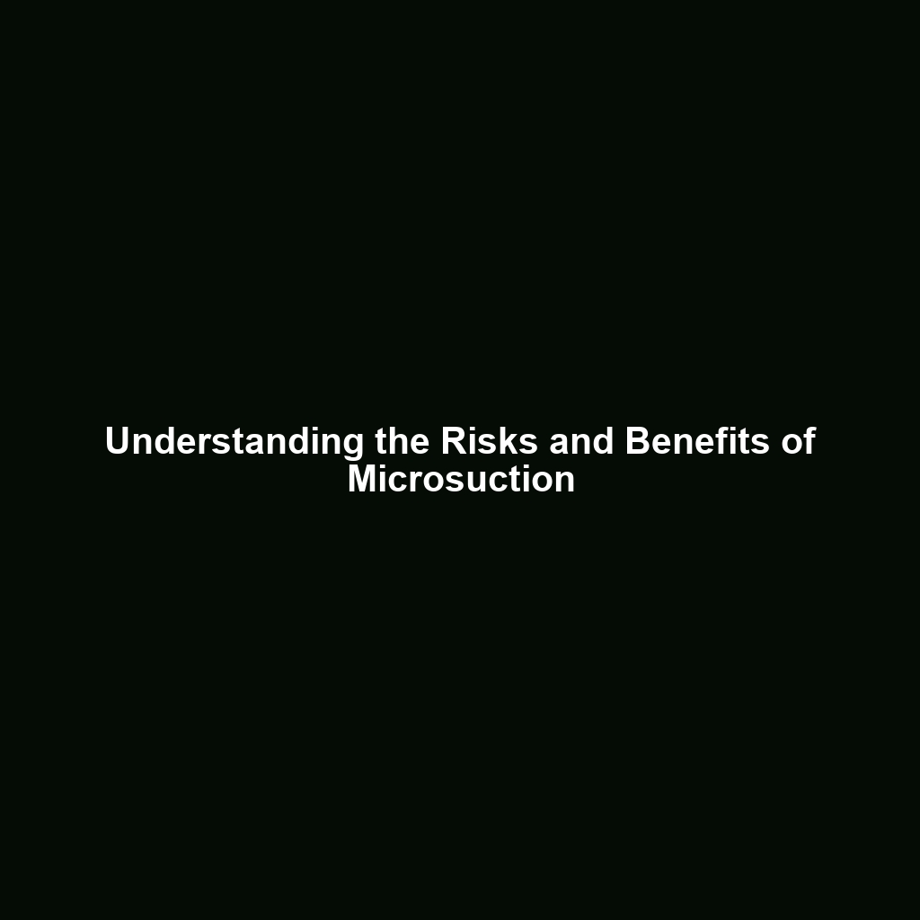 Understanding the Risks and Benefits of Microsuction